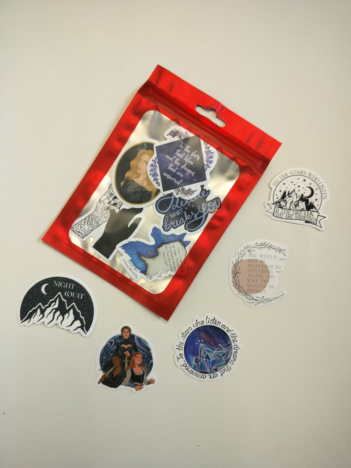 Sarah J Mass Books Stickers