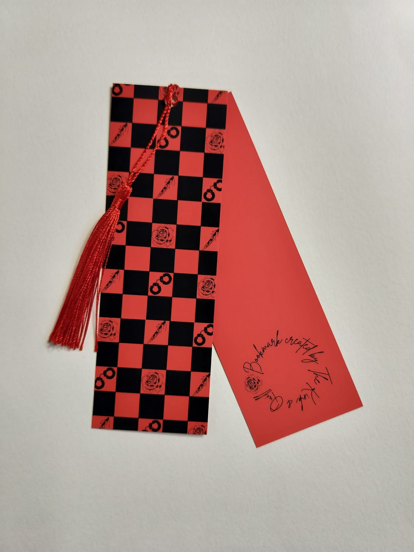 Dark Romance Checker Board Bookmark