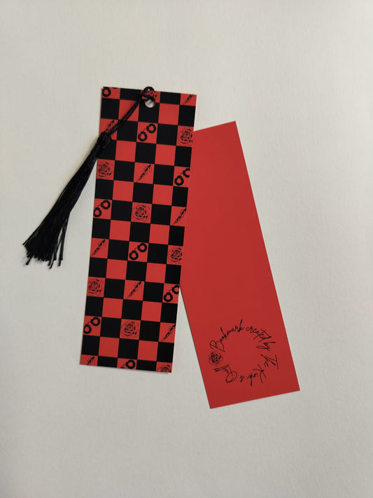 Dark Romance Checker Board Bookmark